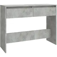vidaXL Wandtafel 100x35x76,5 cm bewerkt hout betongrijs