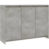 vidaXL Dressoir 102x33x75 cm bewerkt hout betongrijs