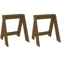 vidaXL Krukken 2 st 40x40x45 cm massief grenenhout honingbruin