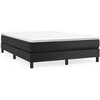 vidaXL Boxspring bed kunstleer zwart 140x190 cm