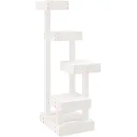 vidaXL Kattenmeubel 45,5x49x103 cm massief grenenhout wit