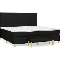 vidaXL Boxspringbed met matras, zwart, 200x200 cm, stof