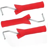 Merkloos Set van 3x stuks muur/lak verfroller korte beugels / verfbeugels voor 5 cm roller - Verfrollers