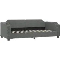 vidaXL Slaapbank 90x190 cm stof donkergrijs