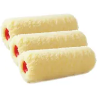 Merkloos Set van 3x stuks muur vacht verfrollers polyester eenmalig gebruik 9,6 x 25 cm - Verfrollers