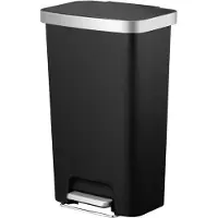 EKO - Hana pedaalemmer 45 liter - Plastic - zwart - Prullenbak
