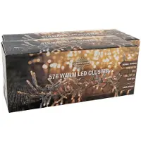 Svenska Living 2x stuks clusterverlichting 576 lampjes 350 cm - Kerstverlichting kerstboom