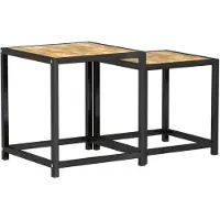 vidaXL Salontafels 2 st MDF zwart en geel
