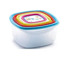 Forte Plastics 2x setje van 5x stuks voedsel opslagbakjes met deksel diverse formaten - Vershoudbakjes