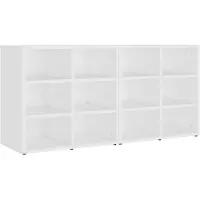 vidaXL Schoenenkasten 2 st 52,5x30x50 cm wit