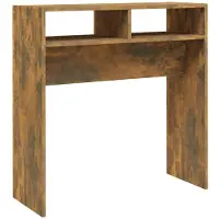 vidaXL Wandtafel 78x30x80 cm bewerkt hout gerookt eikenkleurig