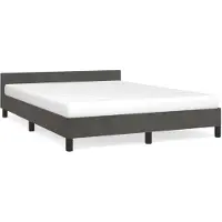 vidaXL Bedframe zonder matras 140x200 cm fluweel donkergrijs