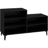 vidaXL Schoenenkast 102x36x60 cm bewerkt hout zwart