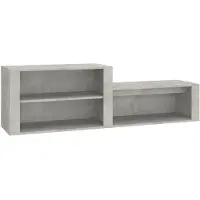 vidaXL Schoenenkast 150x35x45 cm bewerkt hout betongrijs