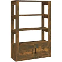 vidaXL Dressoir 80x30x119,5 cm bewerkt hout gerookt eikenkleurig