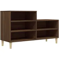 vidaXL Schoenenkast 102x36x60 cm bewerkt hout bruin eikenkleur