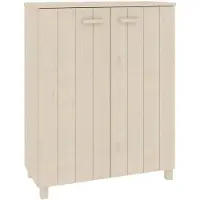 vidaXL Schoenenkast HAMAR 85x40x108 cm massief grenenhout honingbruin