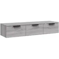 vidaXL Wandkast 102x30x20 cm bewerkt hout grijs sonoma eikenkleurig