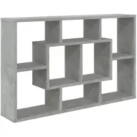 vidaXL Wandschap 85x16x52,5 cm bewerkt hout betongrijs