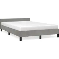 vidaXL Bedframe zonder matras 120x200 cm fluweel lichtgrijs