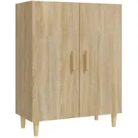 vidaXL Dressoir 70x34x90 cm bewerkt hout sonoma eikenkleurig