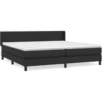 vidaXL Boxspring met matras kunstleer zwart 200x200 cm