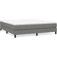 vidaXL Boxspring bed stof donkergrijs 160x200 cm