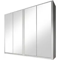 Meubella Kledingkast Malibu wit - 226 cm - Garderobekast