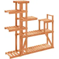 vidaXL Plantenstandaard 110x25x111 cm massief vurenhout