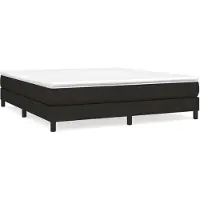 vidaXL Boxspring bed stof zwart 180x200 cm