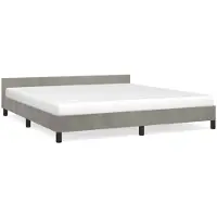 vidaXL Bedframe zonder matras 160x200 cm fluweel lichtgrijs