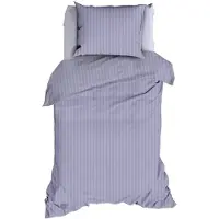 Satin d'or Dekbedovertrek Streep Lilac Satijn-140 x 200 / 220 cm | 1-Persoons