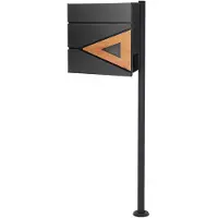ML-Design Brievenbus Wilma | metaal grijs 37x11x120 cm brievenbussen | NADUVI