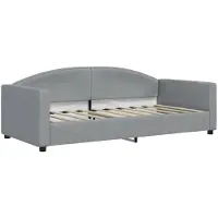 vidaXL Slaapbank 90x190 cm stof lichtgrijs