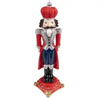 Clayre & Eef Kerstdecoratie Notenkraker 24 cm Rood Polyresin Rood