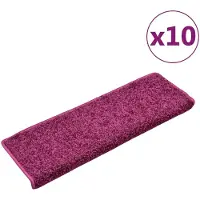 vidaXL Trapmatten 10 st 65x21x4 cm Violet Rechthoekige Rand