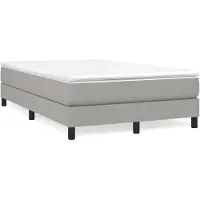 vidaXL Boxspring met matras stof lichtgrijs 120x200 cm