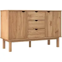 vidaXL Dressoir OTTA 113,5x43x73 cm massief grenenhout