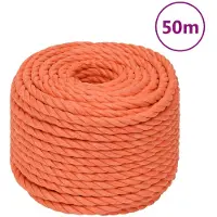 vidaXL Werktouw 12 mm 50 m polypropeen oranje