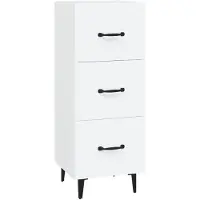 vidaXL Dressoir 34,5x34x90 cm bewerkt hout wit