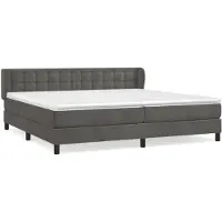vidaXL Boxspring met matras fluweel donkergrijs 200x200 cm