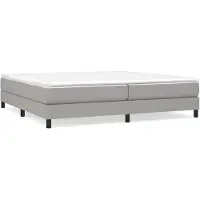 vidaXL Boxspring bed stof lichtgrijs 200x200 cm