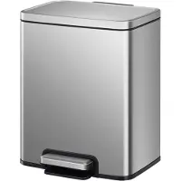 EKO - Madison pedaalemmer 12 liter - Stainless Steel Plastic - Misty mat RVS - Prullenbak