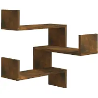 vidaXL Wandhoekschappen Muurmontage Gerookt eiken 40 x 40 x 49,5 cm