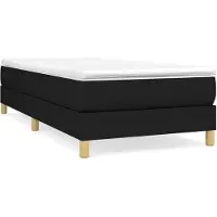 vidaXL Boxspring met matras stof zwart 80x200 cm
