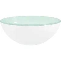 vidaXL Wasbak 30x12 cm gehard glas wit