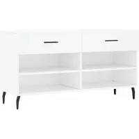 vidaXL Schoenenbank 102x35x55 cm bewerkt hout wit
