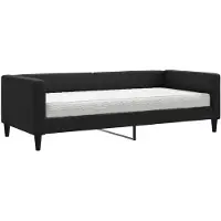 vidaXL Slaapbank met matras 90x190 cm stof zwart