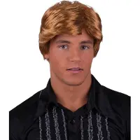 Funny fashion Carnaval verkleedpruik heren Coole surf boy/Kakker Ken - kort haar - bruin - Verkleedpruiken