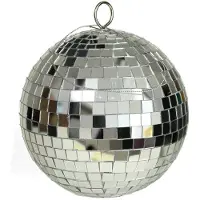 Othmar decorations disco kerstballen - zilver - 15 cm - kunststof - Kerstbal